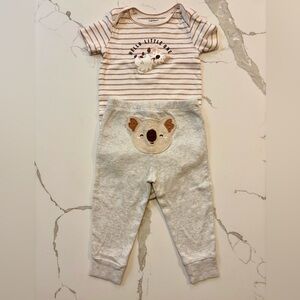 Koala Baby Outfit with Stripes carters 12m